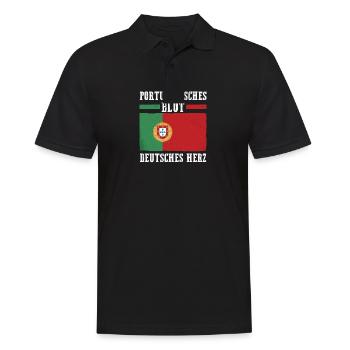 Portuguese Germany Portugal - Men's Polo Shirt - black - Front - Kai (181cm)