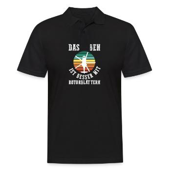 Pilot Helicopter Helicopter - Men's Polo Shirt - black - Front - Kai (181cm)