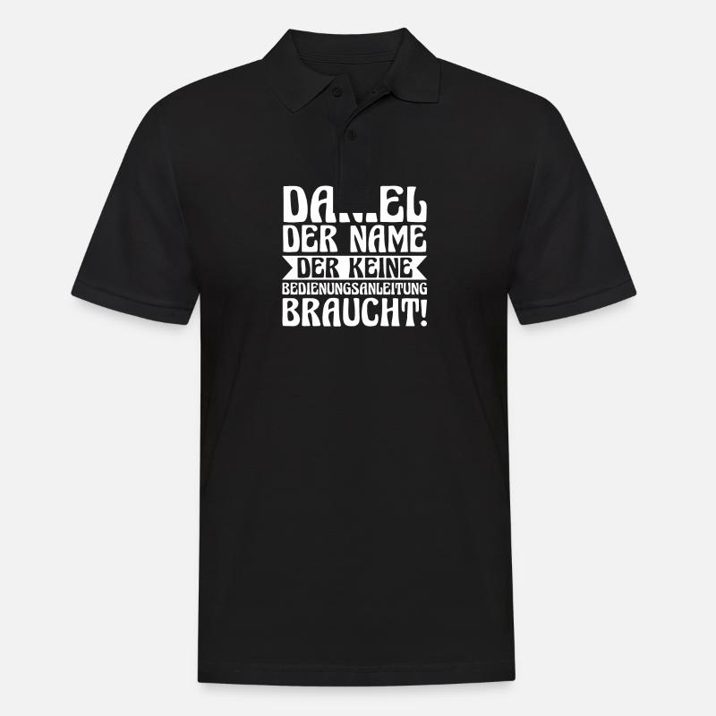 First name Daniel - Men's Polo Shirt - black