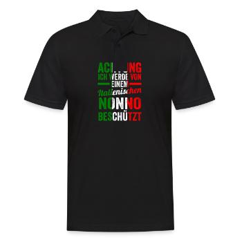 Italie Italien Grand-père Nonno Italien Italie - Polo Homme - noir - Devant - Kai (181cm)
