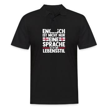 Großbritannien Engländer England - Männer Poloshirt - Schwarz - Vorne - Kai (181cm)