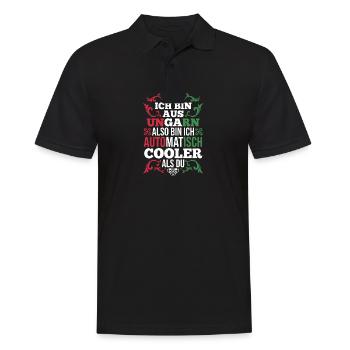 Ungar Ungarisch Ungarn - Männer Poloshirt - Schwarz - Vorne - Kai (181cm)