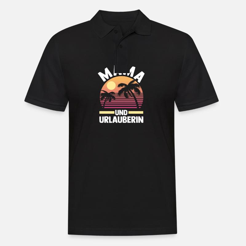 Urlaub Urlauberin Mutter Mama - Männer Poloshirt - Schwarz