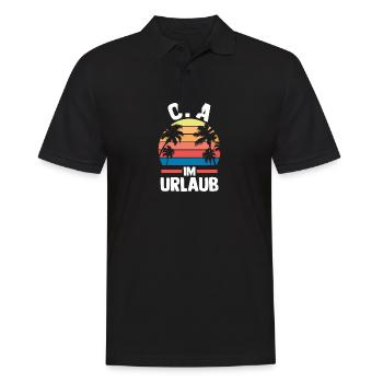 Urlaub Urlauber Großvater Opa - Männer Poloshirt - Schwarz - Vorne - Kai (181cm)