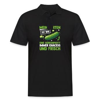 Gardener Cucumber Farmer Garden - Men's Polo Shirt - black - Front - Kai (181cm)