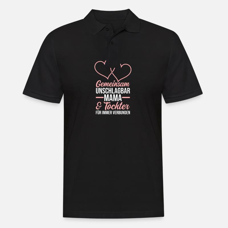 Mama Und Tochter - Männer Poloshirt - Schwarz