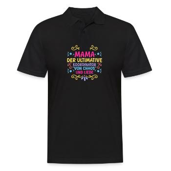 Maman pour la fête des mères - Polo Homme - noir - Devant - Kai (181cm)