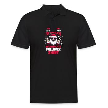 Weihnachtsmann Weihnachten Hässliche Weihnachten - Männer Poloshirt - Schwarz - Vorne - Kai (181cm)