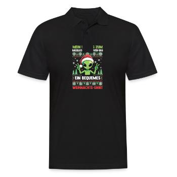 Père Noël Noël laid Noël - Polo Homme - noir - Devant - Kai (181cm)