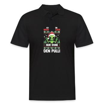 Père Noël Noël laid Noël - Polo Homme - noir - Devant - Kai (181cm)