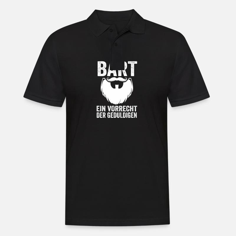 Bärtig Bartträger Bart - Männer Poloshirt - Schwarz