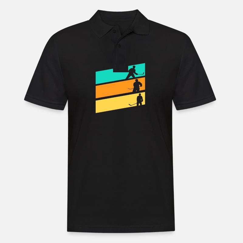Eishockeyspieler Eishockey - Männer Poloshirt - Schwarz