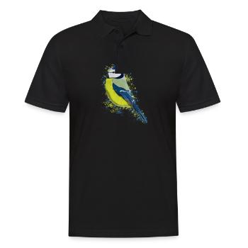 Blaumeise Vogel Vogelfreund Vogelbeobachter - Männer Poloshirt - Schwarz - Vorne - Kai (181cm)