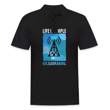 Amateur Radio Radio Radio Radio Radio Amateur Vintage - Polo Homme - noir - Devant - Kai (181cm)