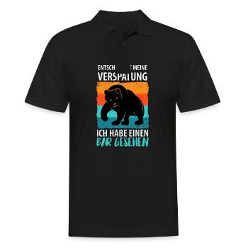 Bär Bären Raubtier - Männer Poloshirt - Schwarz - Vorne - Kai (181cm)