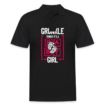 Grunkle Thinks It's a Girl Gender Reveal Funny - Men's Polo Shirt - black - Front - Kai (181cm)