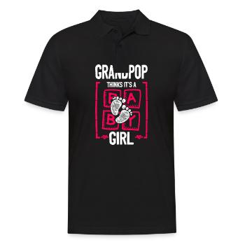 Grandpop Thinks It's a Girl Gender Reveal Funny - Men's Polo Shirt - black - Front - Kai (181cm)
