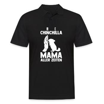 Beste Chinchilla Mama aller Zeiten - Männer Poloshirt - Schwarz - Vorne - Kai (181cm)