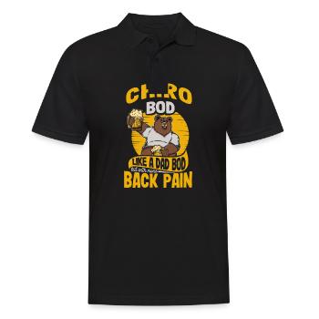 Chiro Bod Like A Dad Bod Funny Chiropractor - Men's Polo Shirt - black - Front - Kai (181cm)