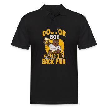 Doctor Bod Like A Dad Bod Funny Physician Quote - Männer Poloshirt - Schwarz - Vorne - Kai (181cm)