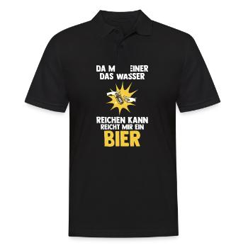 Da mir keiner das Wasser reichen kann reicht mir e - Männer Poloshirt - Schwarz - Vorne - Kai (181cm)