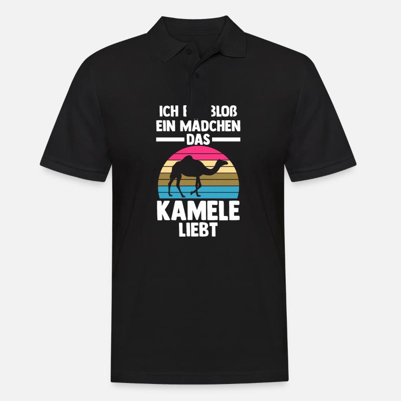 Kamel - Männer Poloshirt - Schwarz