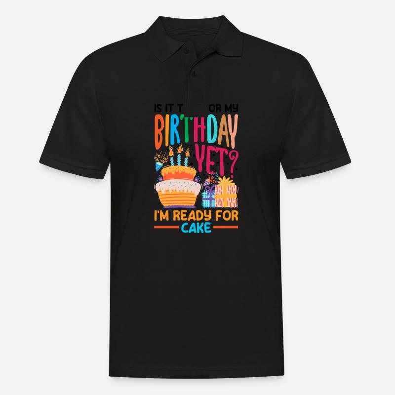 Ready for Cake Celebration - Männer Poloshirt - Schwarz