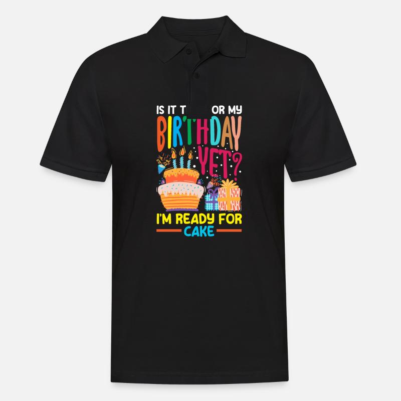 Ready for Cake Celebration - Männer Poloshirt - Schwarz