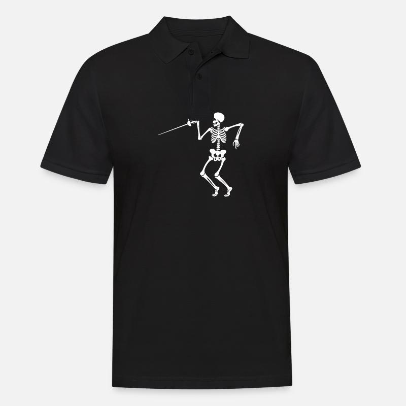 Fechter Fechten - Männer Poloshirt - Schwarz