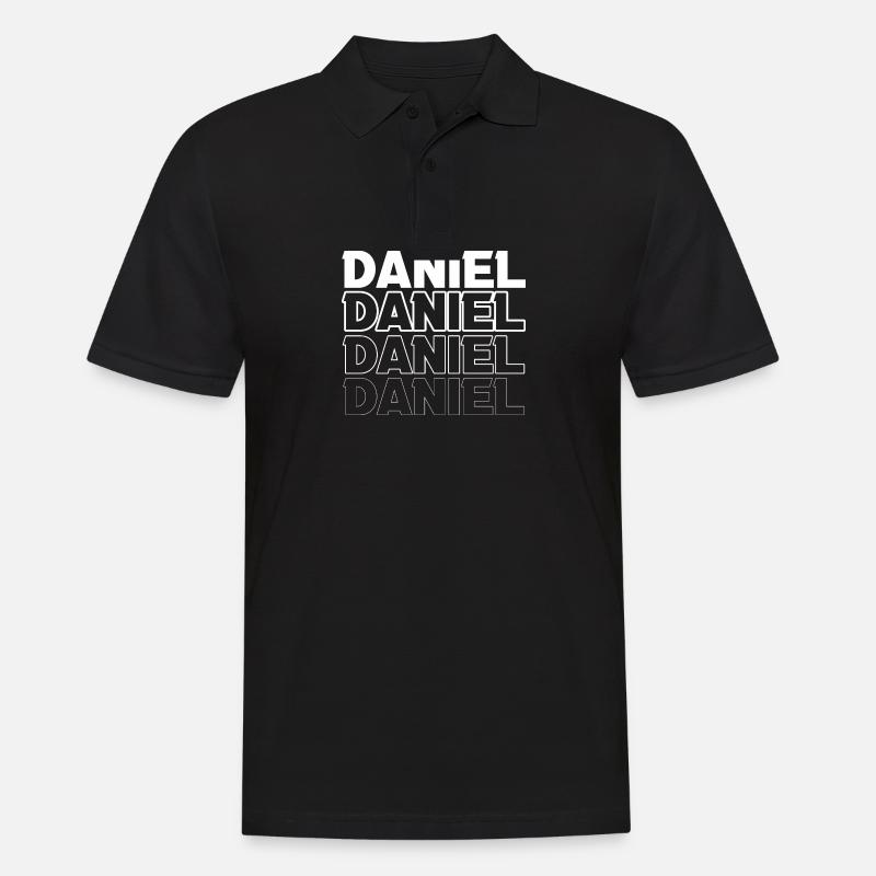 Daniel - Männer Poloshirt - Schwarz