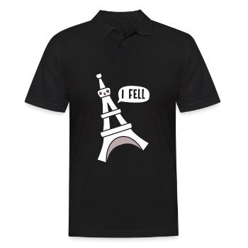 Frankreich - Männer Poloshirt - Schwarz - Vorne - Kai (181cm)