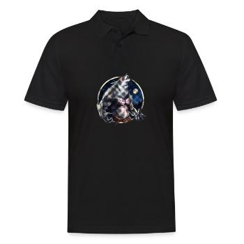 Loup-garou hurlant - Polo Homme - noir - Devant - Kai (181cm)