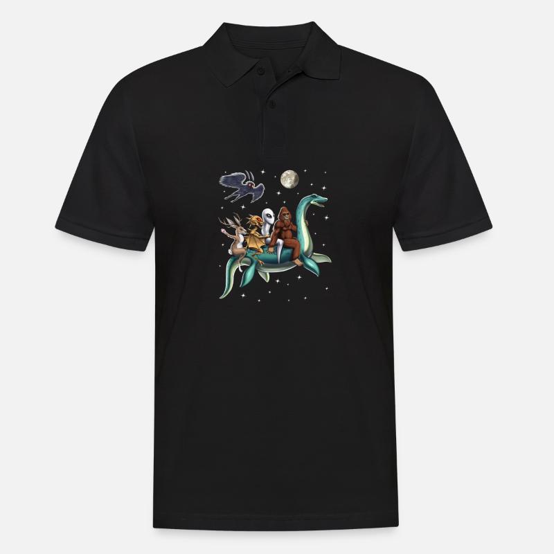 Die Reise der Kryptiden - Männer Poloshirt - Schwarz