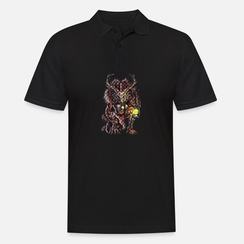 Kryptide Wendigo - Männer Poloshirt - Schwarz