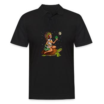Aztec Goddess Mayahuel - Men's Polo Shirt - black - Front - Kai (181cm)