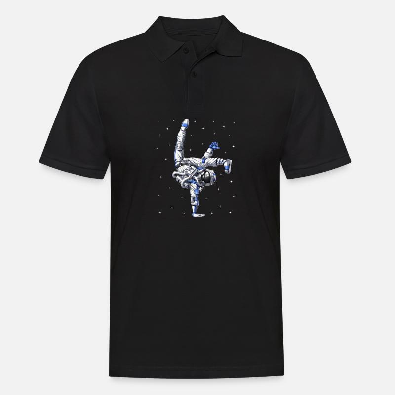 Astronaut Capoeira Dancer - Men's Polo Shirt - black