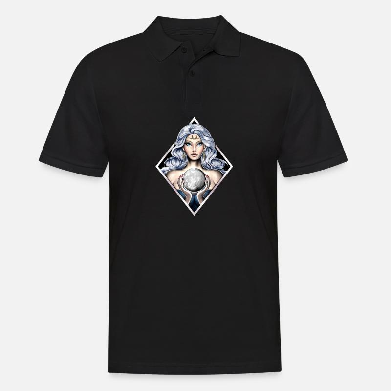 Dea greca della luna Nyx - Polo da uomo - nero