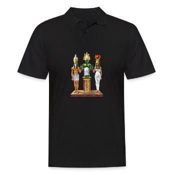 Altägyptische Heilige Dreifaltigkeit - Männer Poloshirt - Schwarz - Vorne - Kai (181cm)