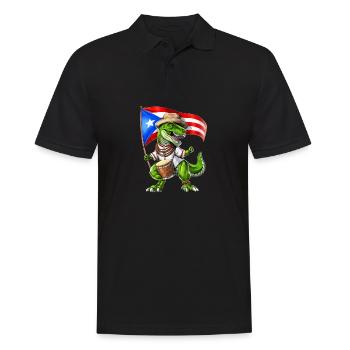 Dinosaure T-Rex de Porto Rico - Polo Homme - noir - Devant - Kai (181cm)