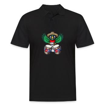 Tambour d’oiseau trogon de Cuba - Polo Homme - noir - Devant - Kai (181cm)