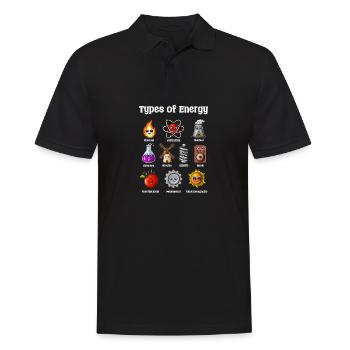 Physique Types d’énergie - Polo Homme - noir - Devant - Kai (181cm)