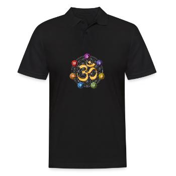 Symboles du chakra du yoga - Polo Homme - noir - Devant - Kai (181cm)