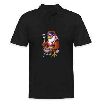 American Bald Eagle Barbecue - Polo Homme - noir - Devant - Kai (181cm)