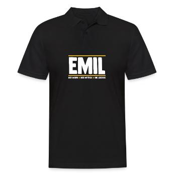 Emil - Men's Polo Shirt - black - Front - Kai (181cm)