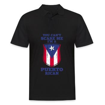 Puerto Rico Flagge | Puerto Ricaner Geschenkideen - Männer Poloshirt - Schwarz - Vorne - Kai (181cm)
