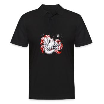 Japanischer Kitsune-Fuchs - Männer Poloshirt - Schwarz - Vorne - Kai (181cm)