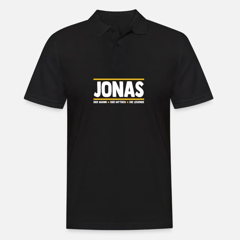 Jonas - Männer Poloshirt - Schwarz