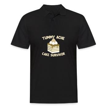 Gâteau maux de ventre Survivant Drôle de nourriture préférée - Polo Homme - noir - Devant - Kai (181cm)
