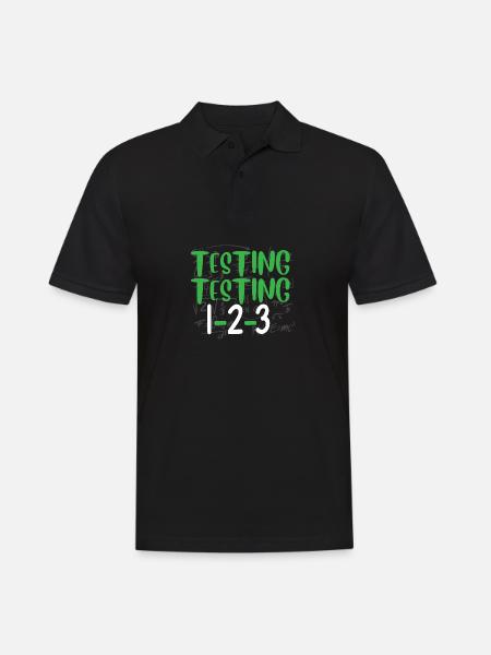 Grappige testdag examen leraar studentenschool - Mannen poloshirt - zwart
