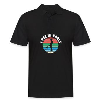I Pee In Pools Funny Peeing In Pools Humor - Männer Poloshirt - Schwarz - Vorne - Kai (181cm)